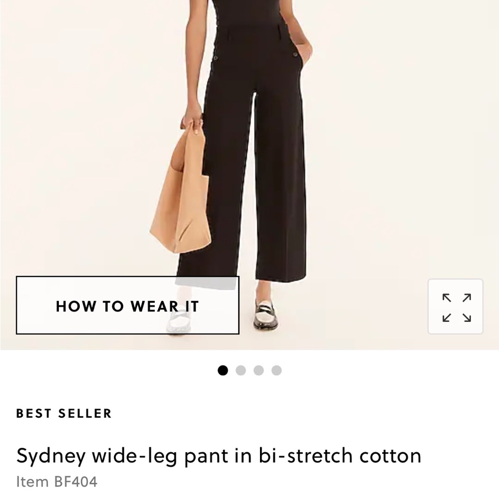 NWT never worn j crew Sydney wide leg pants 6 tall